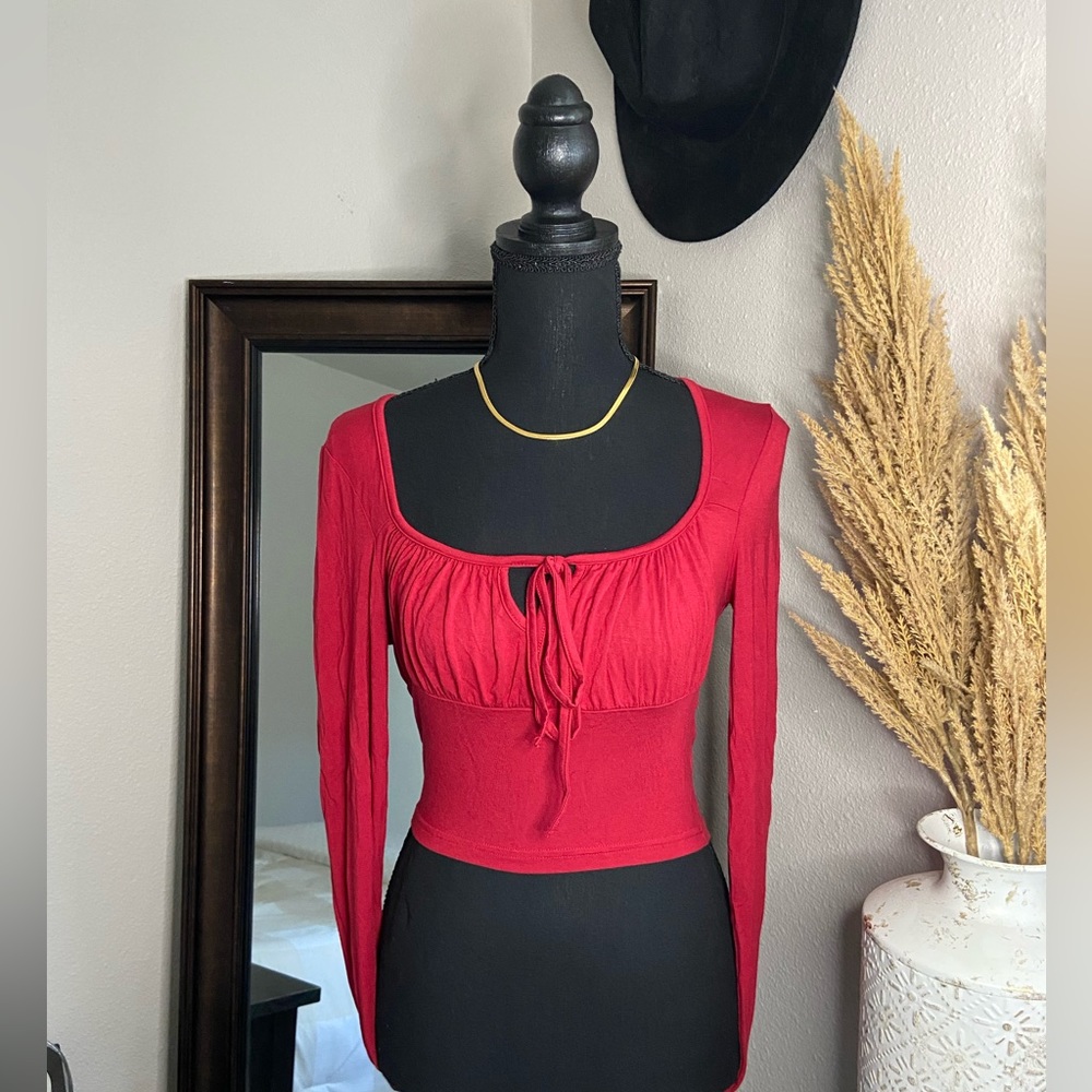 Shein long sleeve crop top